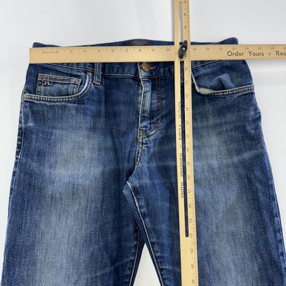 J.Lindeberg Jeans Mens 32 x 30 Blue Jay Slim Fit Distressed Denim Grunge - Picture 5 of 8